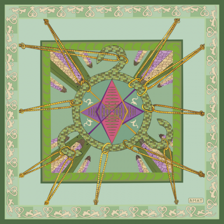 Платок «Братский народ» зеленый